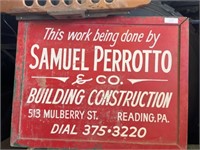 Wooden Samuel Perrotto Sign