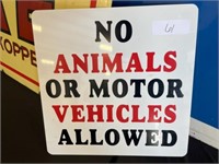 No Animals Sign