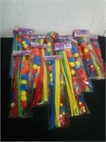 Craft sets with pipe cleaners, pom poms, and