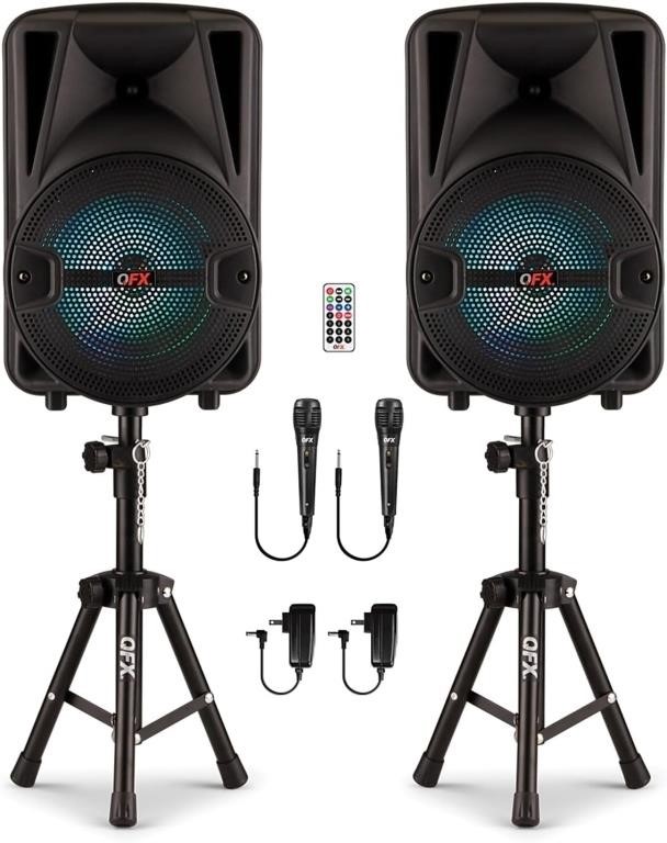 QFX Rechargeable Bluetooth Stereo PA System