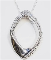 925 Sterling Silver Diamond Pendant