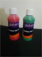 New 8 oz bottles of red and green kids washable