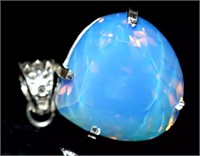 Certified Silver 72.85ct Australian Opal Pendant