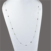 8.7grams Garnet, Peridot, Sapphire Long Chain Neck