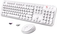 Wireless Keyboard and Mouse Combo, White