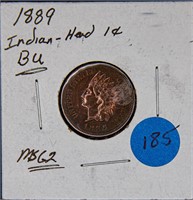 1889 1 Cent Indian Head Coin
