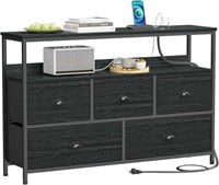 Furologee Console Sofa Table with Power Outlet