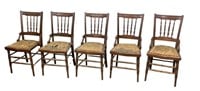 Set of 5 Eastlake / Cottage Style Side Chairs