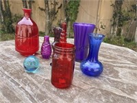 8 pc. Colored Glass Collection