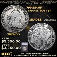 ***Auction Highlight*** 1799 Draped Bust Dollar BB