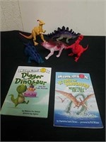 Toy dinosaurs and dinosaur books