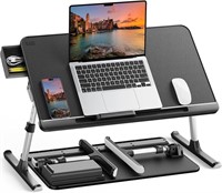 SAIJI Laptop Bed Tray Table, Adjustable, Black