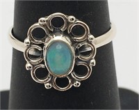 Sterling Silver White Stone Ring