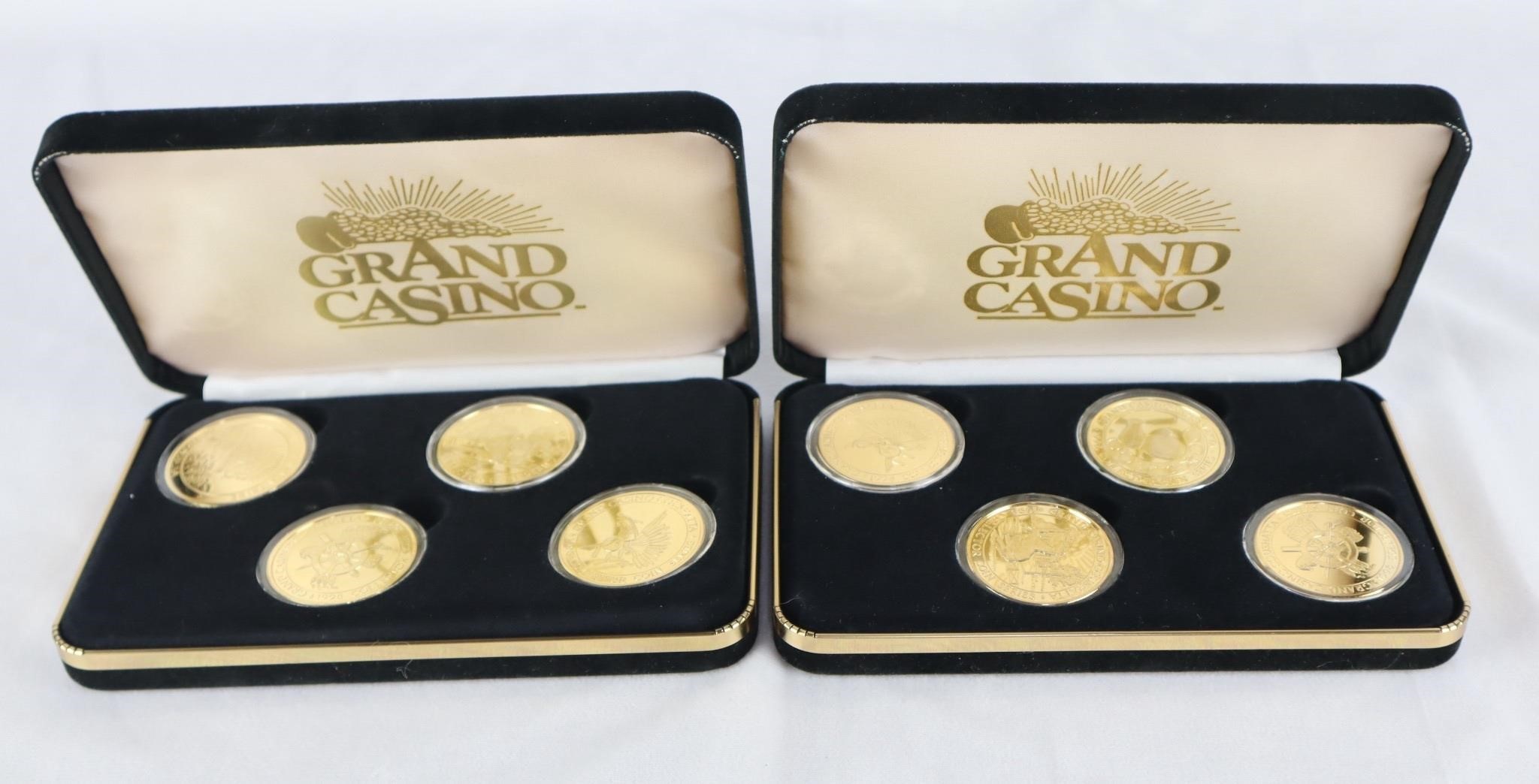 Grand Casino Gold-Tone Collectors Tokens