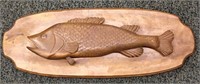 Carved Wooden Fish Plaque