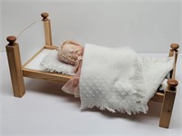 Sugar Britches Reproduction Doll w/ Crib, Blanket
