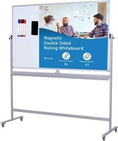 Magnetic Mobile Standing Whiteboard 72x40