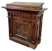 Gothic Revival Wood Lecturn / Pulpit