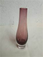 Vintage 8.25 in pink caithness Bud vase
