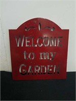 14x15.5-in metal welcome to my garden decor