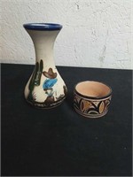 5 in Mexican folk art pottery and small Mexican