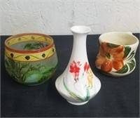 Vintage 4-in Noritake vase, 2.5-in ceramic or