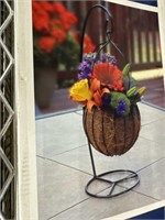 Mini round hanging basket 18-1/2” tall