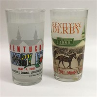 Two Kentucky Derby Glasses, 1985 & 1991