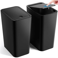 Bathroom Trash Can with Lid, 2 Pack 4 Gallons
