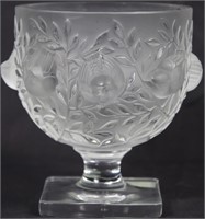 LALIQUE ELIZABETH FOOTED CRYSTAL VASE