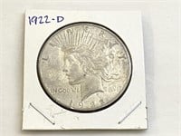 1922-D SILVER Peace Dollar