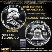 Proof ***Auction Highlight*** 1960 Franklin Half D