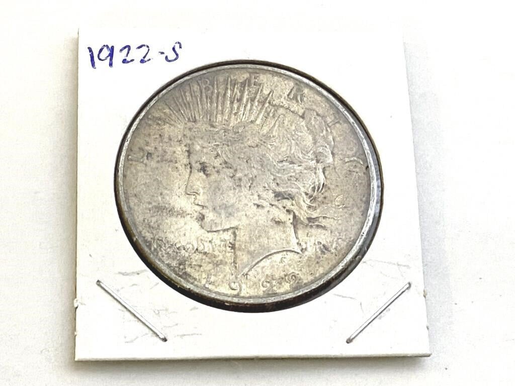 1922-S SILVER Peace Dollar