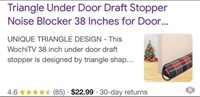 New (46 pcs) Triangle Under Door Draft Stopper