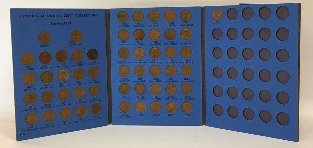 Lincoln Cent Album- Memorial Cents 1959-1981
