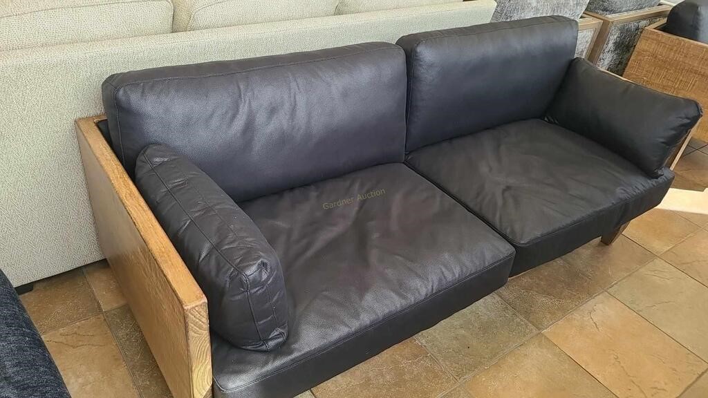 Gil's Furniture, Faux Leather Sofa