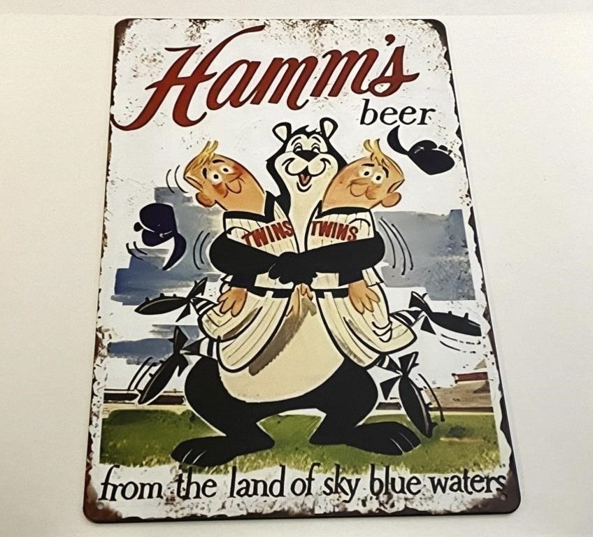 Hamm's Beer Minnesota Twins Metal Sign