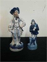 Vintage 8.5 in and 6.5 in figurines made in Japan