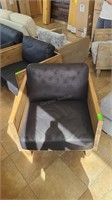 Gil's Furniture, Faux Leather Lounge Chair