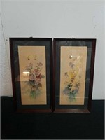 6.5 x 12.5 in framed matted and signed vintage