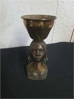 6.5 inch brass African bust decor