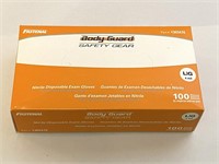 NEW Body Guard Nitrile Exam Gloves 100 Total Size