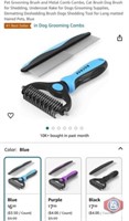 New (100 sets) Pet Grooming Brush and Metal Comb