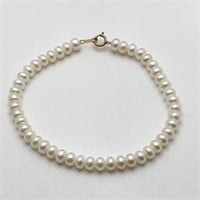 Pearl Bracelet With 10k Gold Clasp