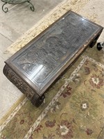 Chinese handcarved coffee table very detailed