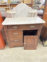 Victorian marble top washstand. The hinges are
