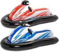Snow Sled, Giant Inflatable Snowmobile 2 Pack