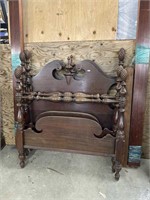 Antique set of twin beds with original mahogany