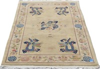 CHINESE ART DECO RUG WITH DRAGONS