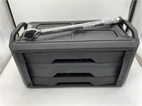 3-SHELVE TOOLBOX WITH WRENCHES & SCREWDRIVER BITS